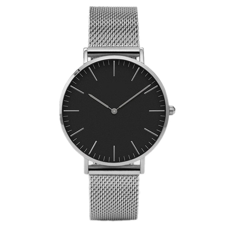 Relógio Feminino Minimalista Com Pulseira de Aço Inoxidável